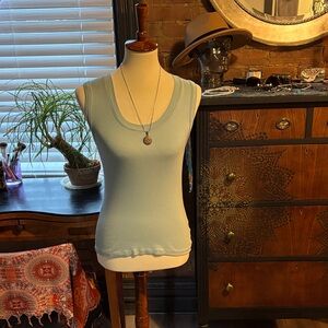 Soft Aqua Scoop Neck Tank - TANKS 2 FOR $10. Bundle and message me!